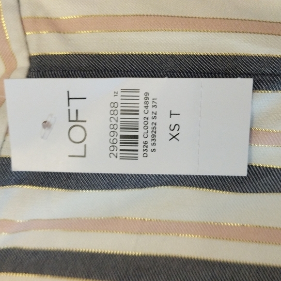 Loft Women's Striped Casual Pants Size XST - Picture 3 of 7